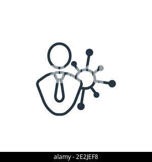 Network adminstrator outline vector icon. Thin line black network adminstrator icon, flat vector simple element illustration from editable networking Stock Vector