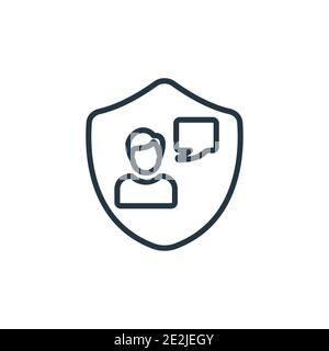 Profiling outline vector icon. Thin line black profiling icon, flat vector simple element illustration from editable gdpr concept isolated stroke on w Stock Vector