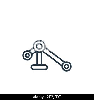 Press simulator outline vector icon. Thin line black press simulator icon, flat vector simple element illustration from editable gymandfitness concept Stock Vector
