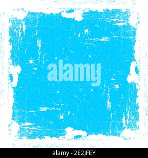 Cyan Textured Frame Stock Vector