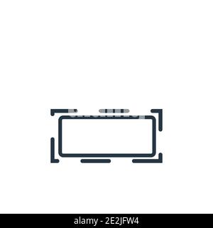 Rectangle outline vector icon. Thin line black rectangle icon, flat vector simple element illustration from editable geometry concept isolated stroke Stock Vector