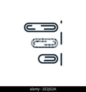 Right alignment outline vector icon. Thin line black right alignment icon, flat vector simple element illustration from editable geometric figure conc Stock Vector