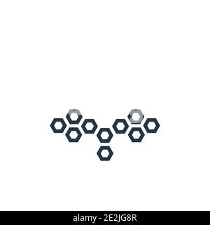 Polygonal wings outline vector icon. Thin line black polygonal wings icon, flat vector simple element illustration from editable geometry concept isol Stock Vector