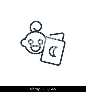 Tale outline vector icon. Thin line black tale icon, flat vector simple element illustration from editable kid and baby concept isolated stroke on whi Stock Vector