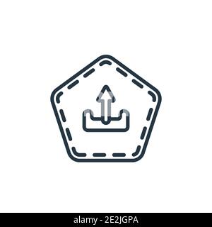 Output outline vector icon. Thin line black output icon, flat vector simple element illustration from editable interface concept isolated stroke on wh Stock Vector