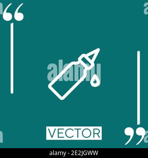 glue Linear icon. Editable stroke line Stock Vector