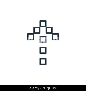 Squares outline vector icon. Thin line black squares icon, flat vector simple element illustration from editable infographics concept isolated stroke Stock Vector