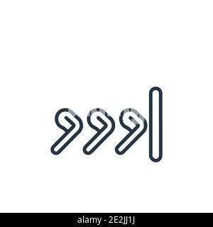 Urdu outline vector icon. Thin line black urdu icon, flat vector simple element illustration from editable india concept isolated on white background Stock Vector
