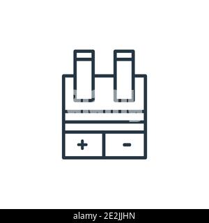 Electrolysis outline vector icon. Thin line black electrolysis icon, flat vector simple element illustration from editable industry concept isolated s Stock Vector