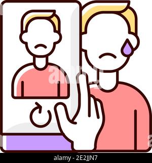 Doxing RGB color icon Stock Vector