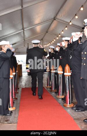 Napoli, Italia. 14th Jan, 2021. ammiraglio Eugene Black durante 50Â° anno della USS Mount Whitney, News in Napoli, Italia, 14 gennaio 2021 Credit: Independent Photo Agency/Alamy Live News Stock Photo