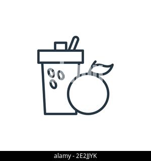 Healthy shakes outline vector icon. Thin line black healthy shakes icon, flat vector simple element illustration from editable food concept isolated s Stock Vector