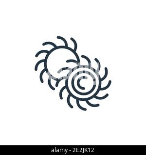 Rambutan outline vector icon. Thin line black rambutan icon, flat vector simple element illustration from editable fruits concept isolated stroke on w Stock Vector