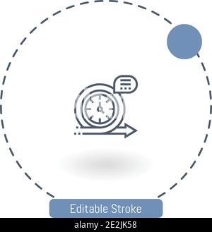 agile vector icon editable stroke outline icons for web and mobile Stock Vector
