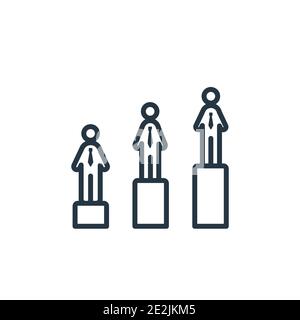 Benchmarking outline vector icon. Thin line black benchmarking icon, flat vector simple element illustration from editable human resources concept iso Stock Vector