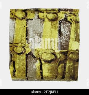 Glass Fragment, European, 15th century. Stock Photo