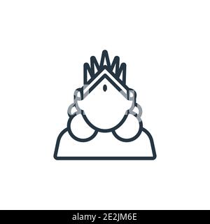 Ardhanareeswara outline vector icon. Thin line black ardhanareeswara icon, flat vector simple element illustration from editable india concept isolate Stock Vector