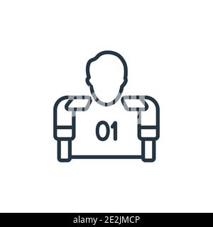 Bowman outline vector icon. Thin line black bowman icon, flat vector simple element illustration from editable hockey concept isolated stroke on white Stock Vector