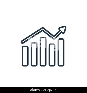 Stats outline vector icon. Thin line black stats icon, flat vector simple element illustration from editable industry concept isolated stroke on white Stock Vector