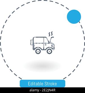 breakdown vector icon editable stroke outline icons for web and mobile Stock Vector