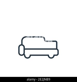 Fainting couch outline vector icon. Thin line black fainting couch icon, flat vector simple element illustration from editable furniture and household Stock Vector