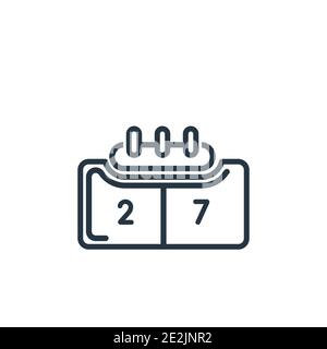 Scores outline vector icon. Thin line black scores icon, flat vector simple element illustration from editable gaming concept isolated stroke on white Stock Vector