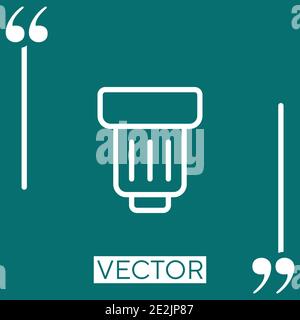 flashlight vector icon Linear icon. Editable stroked line Stock Vector