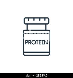 Supplement outline vector icon. Thin line black supplement icon, flat vector simple element illustration from editable gym and fitness concept isolate Stock Vector
