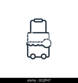 Left-luggage outline vector icon. Thin line black left-luggage icon, flat vector simple element illustration from editable hotel and restaurant concep Stock Vector