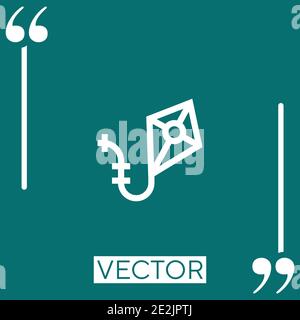 kite vector icon Linear icon. Editable stroked line Stock Vector