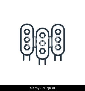 Room divider outline vector icon. Thin line black room divider icon, flat vector simple element illustration from editable furniture and household con Stock Vector