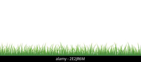 green meadow on white background with copy space vector illustration EPS10 Stock Vector