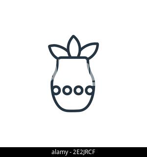 Kumbh kalash outline vector icon. Thin line black kumbh kalash icon, flat vector simple element illustration from editable india concept isolated on w Stock Vector