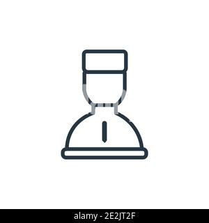 Valet outline vector icon. Thin line black valet icon, flat vector simple element illustration from editable hotel concept isolated on white backgroun Stock Vector