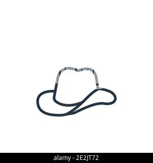Fedora hat outline vector icon. Thin line black fedora hat icon, flat vector simple element illustration from editable luxury concept isolated stroke Stock Vector