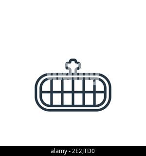 Clutch outline vector icon. Thin line black clutch icon, flat vector simple element illustration from editable luxury concept isolated stroke on white Stock Vector