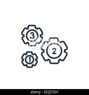 Numbered outline vector icon. Thin line black numbered icon, flat vector simple element illustration from editable infographics concept isolated strok Stock Vector