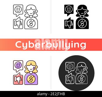 Financial cyberbullying linear icon Stock Vector Image & Art - Alamy