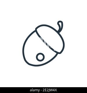 Nut outline vector icon. Thin line black nut icon, flat vector simple element illustration from editable india concept isolated on white background Stock Vector
