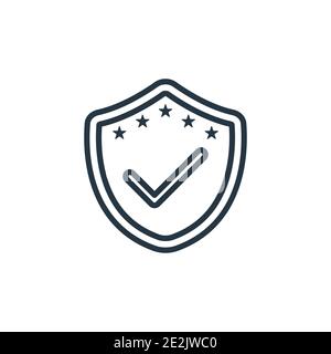 Rights outline vector icon. Thin line black rights icon, flat vector simple element illustration from editable gdpr concept isolated stroke on white b Stock Vector