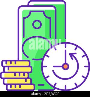 Extension RGB color icon Stock Vector