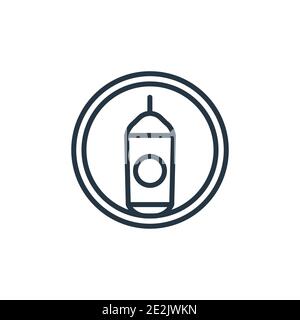 Punching bag outline vector icon. Thin line black punching bag icon, flat vector simple element illustration from editable gymandfitness concept isola Stock Vector