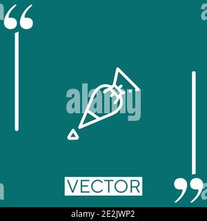 piping bag vector icon Linear icon. Editable stroked line Stock Vector