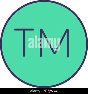 Trademark symbol RGB color icon Stock Vector