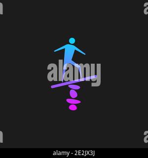 Abstract balancing man concept. Balance icon Stock Vector Image & Art ...