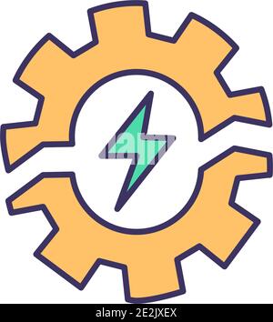Performance improvement RGB color icon Stock Vector