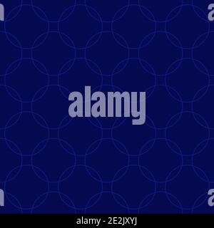 Seamless abstract intersecting and repeating modern blue circles Stock Photo
