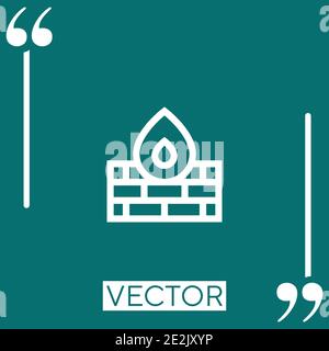 firewall vector icon Linear icon. Editable stroke line Stock Vector
