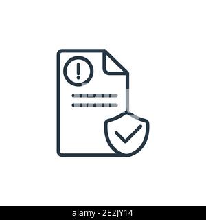 Complaint outline vector icon. Thin line black complaint icon, flat vector simple element illustration from editable gdpr concept isolated stroke on w Stock Vector