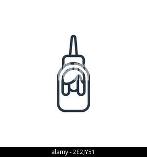 Hair tonic outline vector icon. Thin line black hair tonic icon, flat vector simple element illustration from editable hygiene concept isolated stroke Stock Vector